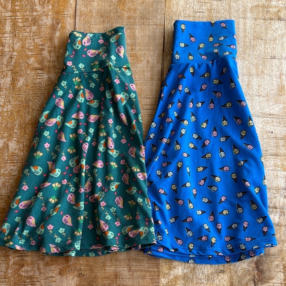 LuLaRoe Girls Skirt Set size 2